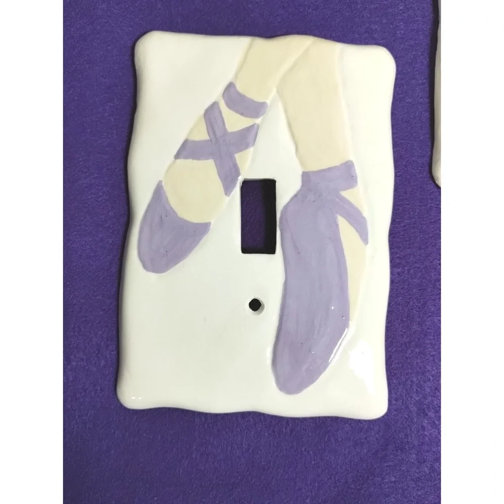 Handmade Ballerina Slipper Light Wall Plate Cover Purple 1 Switch Cover
